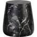 Aries 16 X 15 inch Marble Look / Black Outdoor End Table